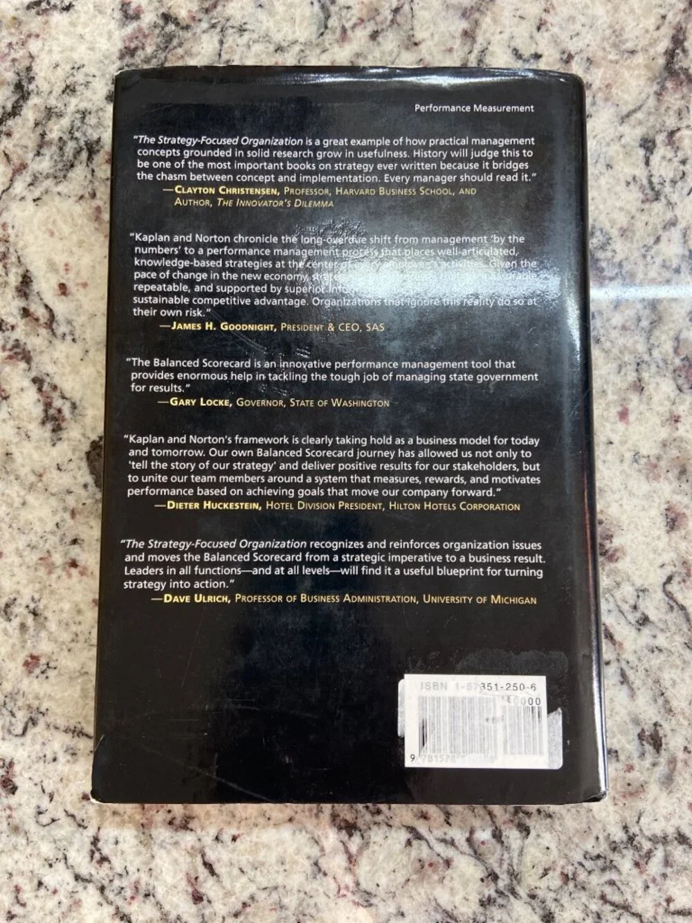 The Strategy-Focused Organization Kaplan Norton 2000 1st Ed Hardcover Business
